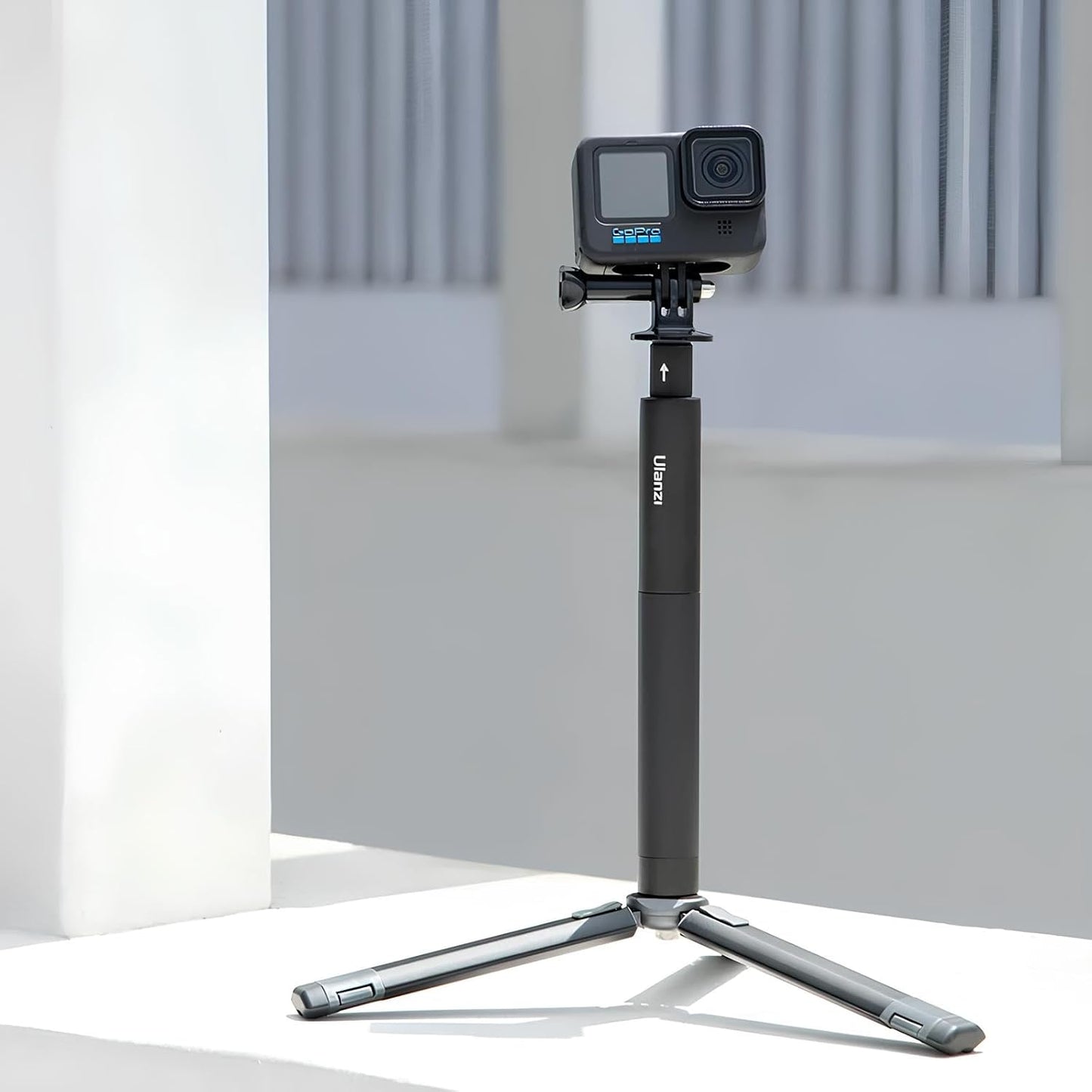 Ulanzi MT-58 Extendable Selfie Stick with 1/4'' Threaded for Action Cameras, Smartphones, Lightweight and Portable for Vlogging, Traveling, Hiking, etc. (4')…