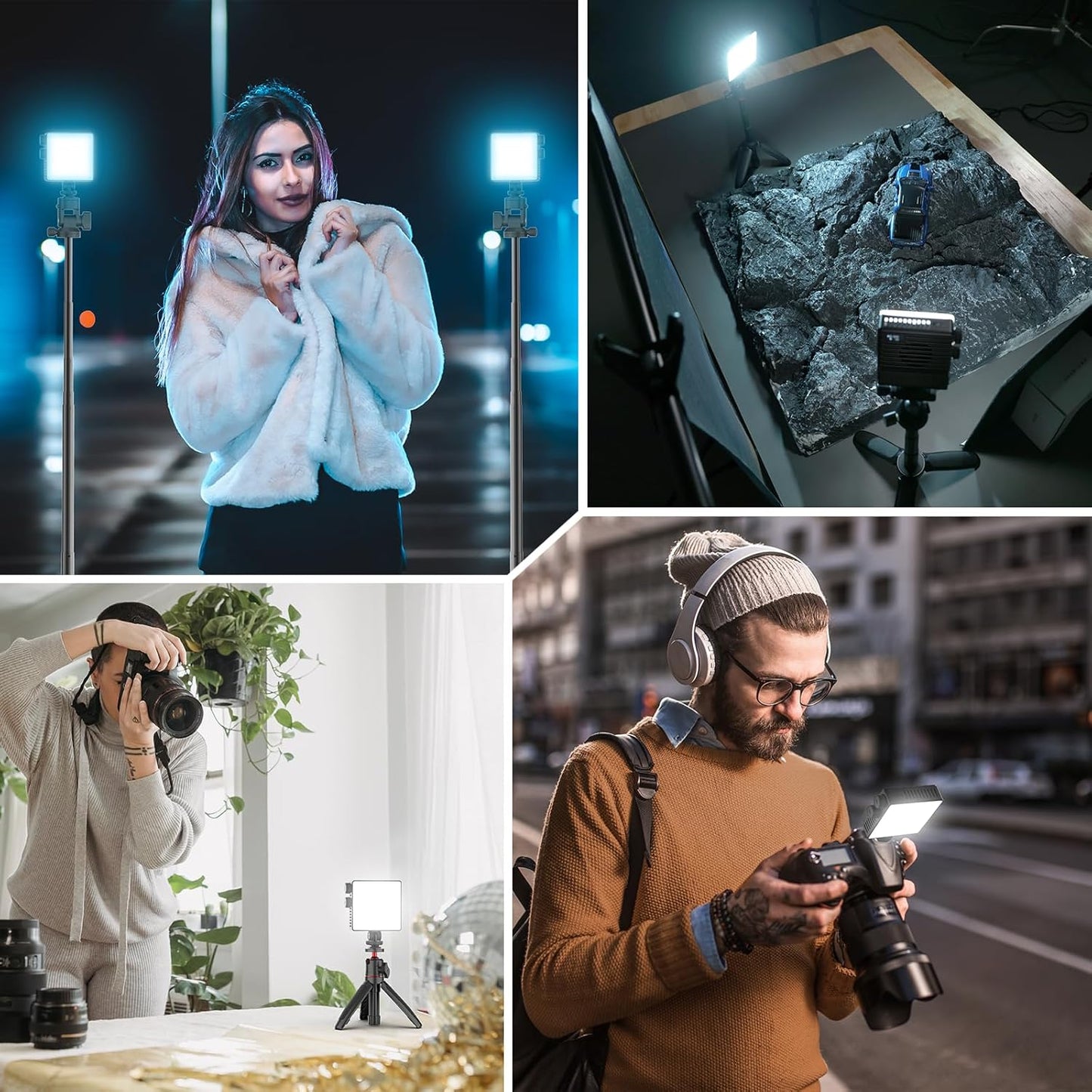 ULANZI L090 RGB Video Light, Pocket LED On-Camera Video Lights, Built-in 5000mAh Rechargeable Battery, 360 Full Color 20 Light Effects, CRI≥95 2500-9000K for Photography Vlogging