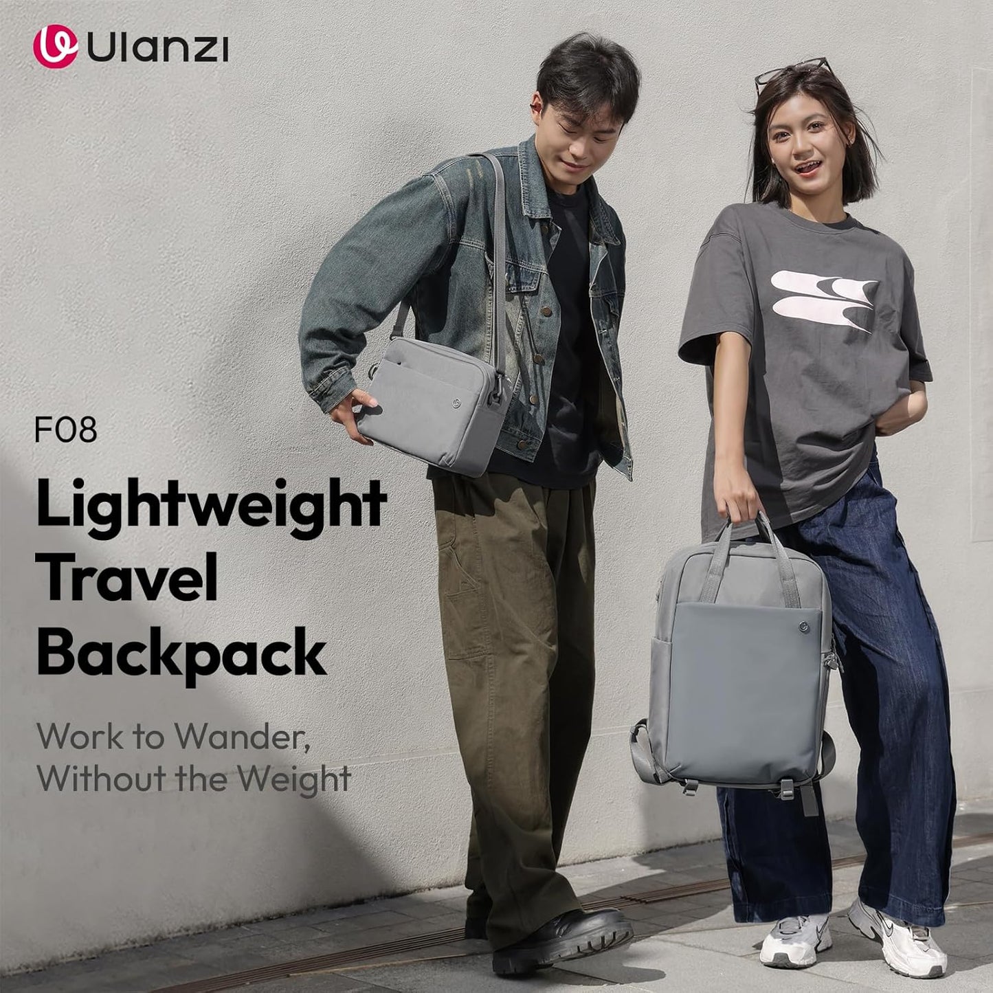 ULANZI F08 Camera Bag Lightweight, Professional Splash-Proof Photography Camera Case Travel for Photographers Unisex Drone DSLR Mirrorless Camera Lens Tripod Holder 16'' Laptop-18L