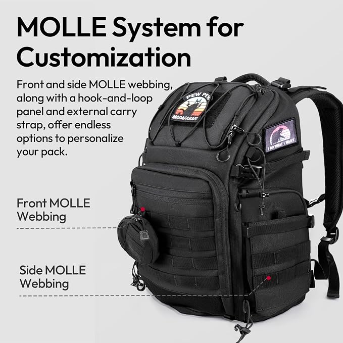 ULANZI BC007 Camera Bag, Tactical Camera Backpack 28L Lightweight Aluminum Frame Travel Bag for Photographers Women Men DSLR Camera Case