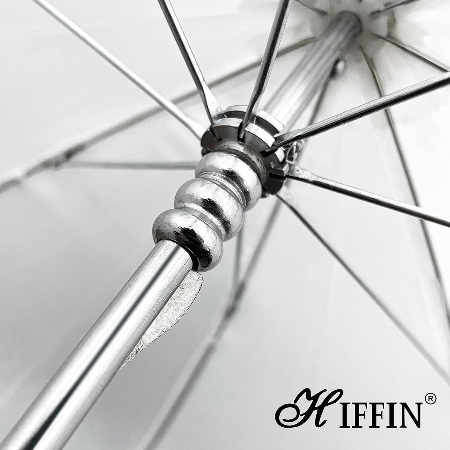 HIFFIN Professional White Umbrella 100cms 36 inch/91cm for Photography Studio LED Video Light Flash, Camera Flash Video Light Stand, Lighting Diffuser (Pack of 2Pcs)
