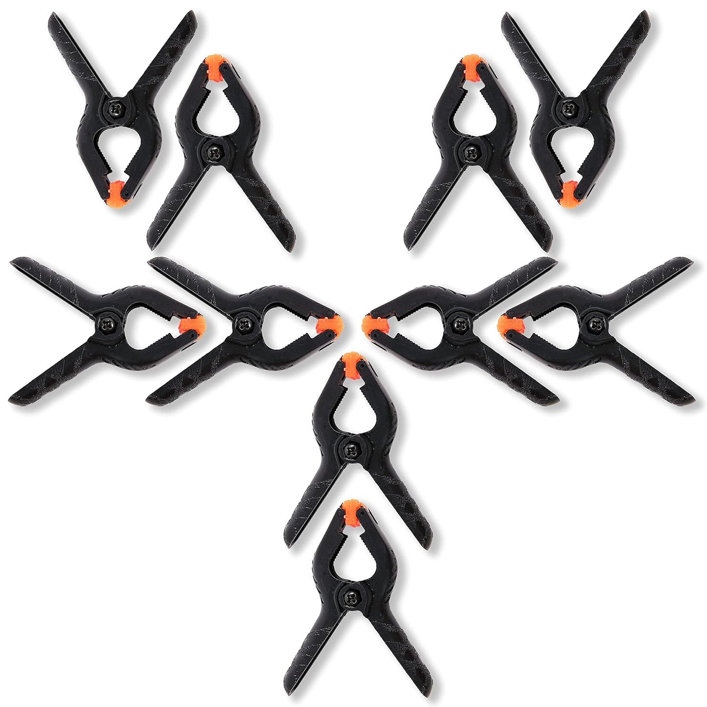 HIFFIN 10 PCS Photography Backdrop Support Spring Clamp 4.3"/11cm for Background Muslin, Canvas, Paper, Chromakey Screen, Heavy Duty Clip, Photo Studio, Backdrops Backgrounds Woodworking